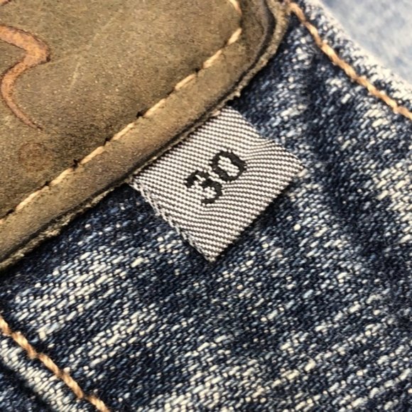 MADE IN CANADA 🇨🇦 EARLY VINTAGE SILVER FLARE BOOTS JEANS 30x33 ⭐️ - Picture 6 of 15